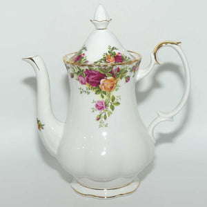 Royal Albert Bone China England Old Country Roses coffee pot | © 1962 Royal Albert Ltd backstamp