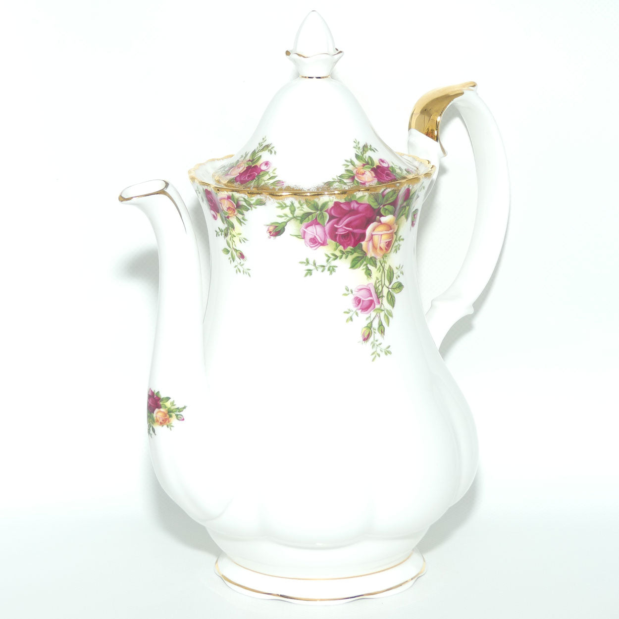 Royal Albert Bone China England Old Country Roses Coffee Pot | 1250ml | © 1962 Royal Albert Ltd backstamp | Large | #3