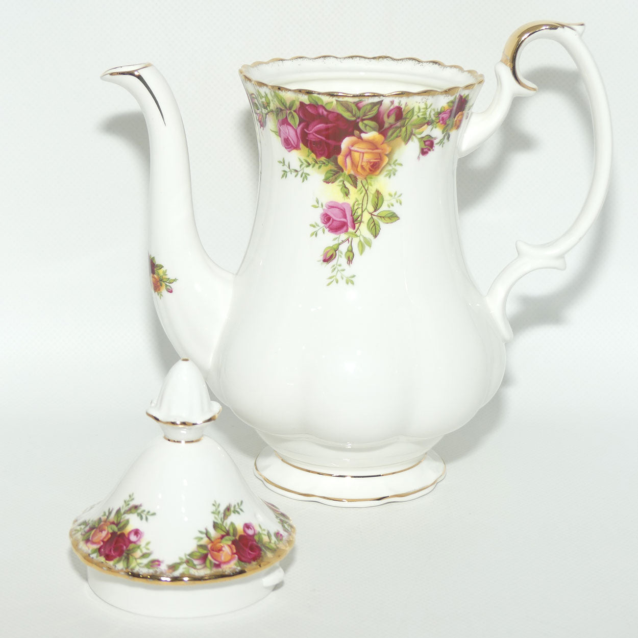 Royal Albert Bone China England Old Country Roses coffee pot | early stamp | 900ml | #3