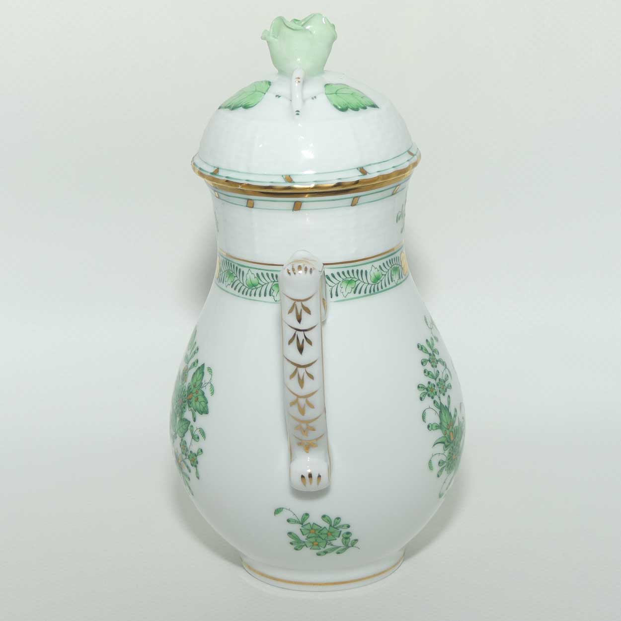 Herend Hungary Chinese Bouquet pattern | Apponyi Green | coffee pot