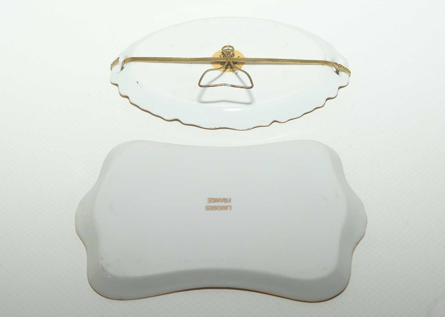 Limoges France small tray collection | 2 items | Oval and Rectangular