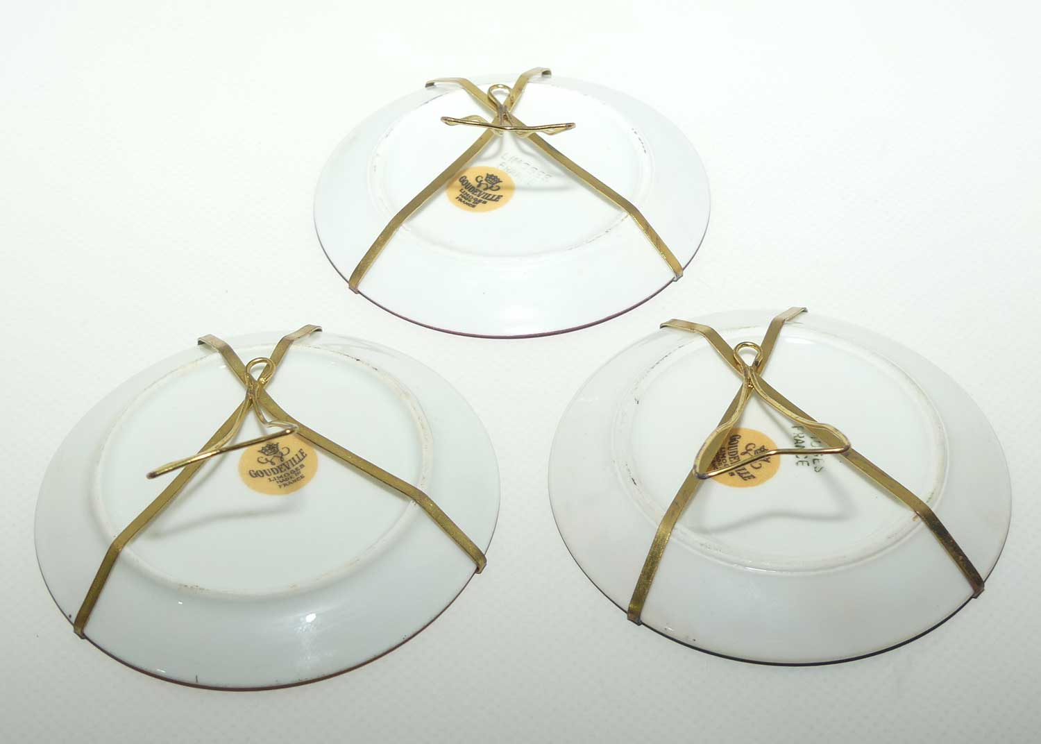 Limoges France small plate collection | 3 items | Asstd Trims | 9cm diam