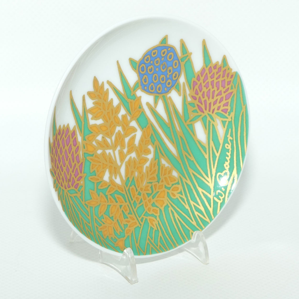 Rosenthal Studio Line Wolf Bauer Grasblumen pattern pin dish | 9.5cm diam