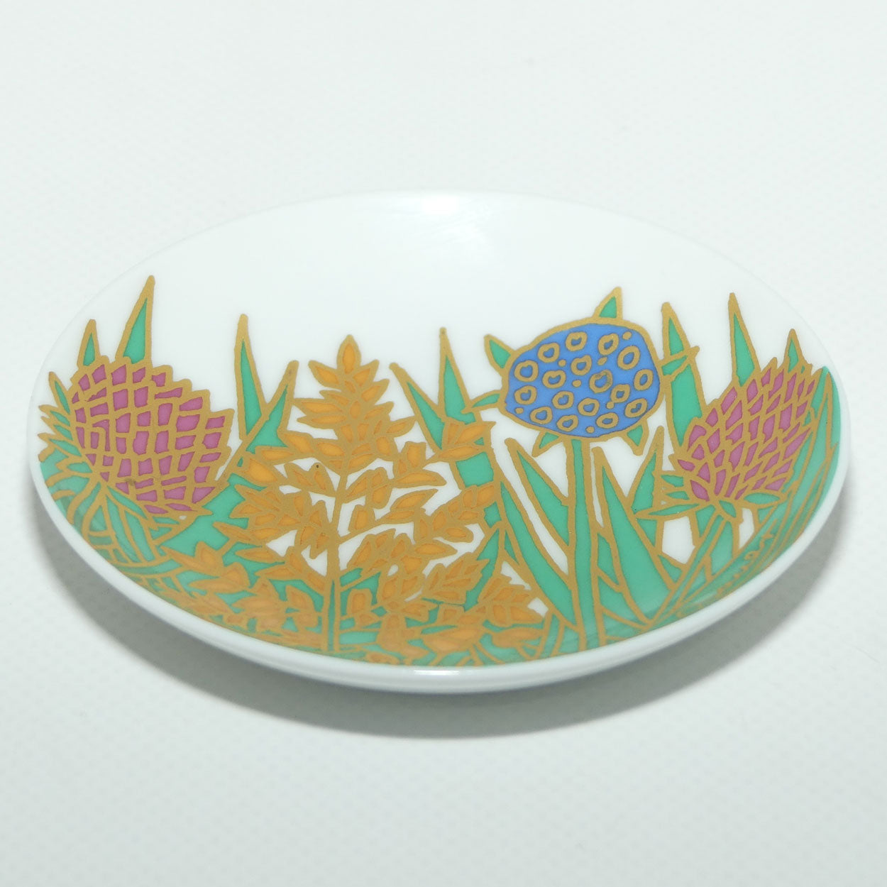 Rosenthal Studio Line Wolf Bauer Grasblumen pattern pin dish | 9.5cm diam