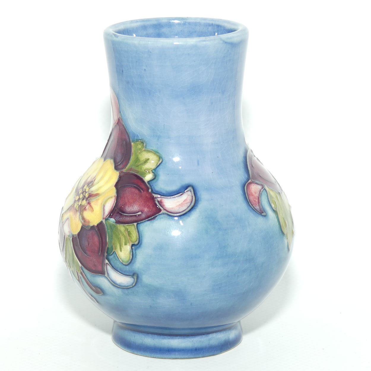 Walter Moorcroft Columbine Pale Blue 74/4 vase