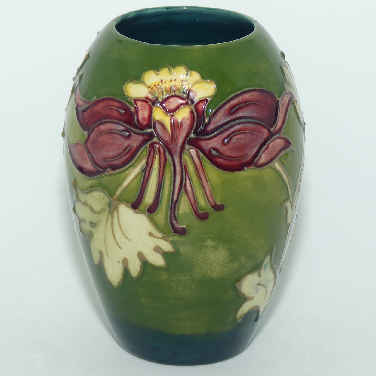 Walter Moorcroft Columbine (Green) 102/5 vase