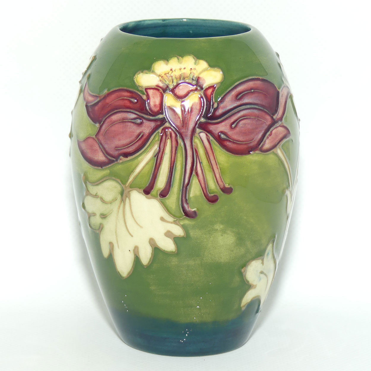 Walter Moorcroft Columbine (Green) 102/5 vase