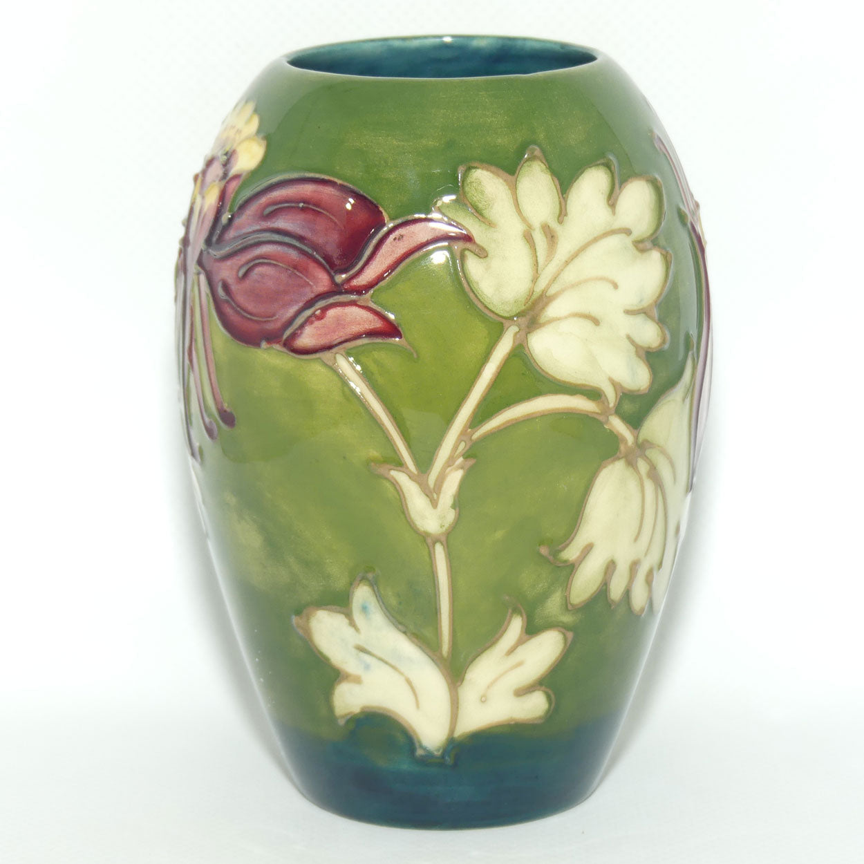 Walter Moorcroft Columbine (Green) 102/5 vase