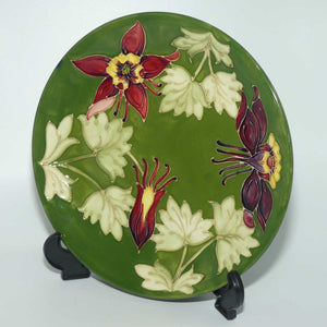 Walter Moorcroft Columbine 783/10 plate | Green ground