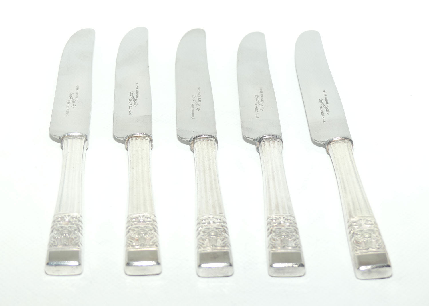 Oneida Community Plate set of 5 knives | HAMPTON COURT pattern | 22cm long