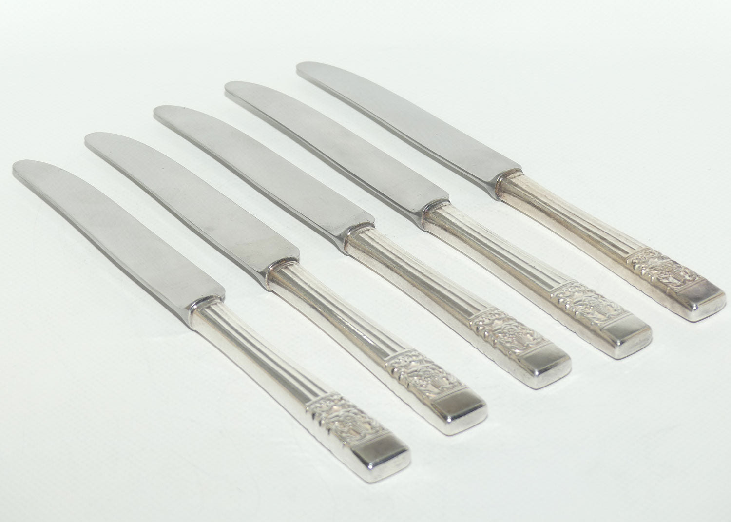 Oneida Community Plate set of 5 knives | HAMPTON COURT pattern | 22cm long