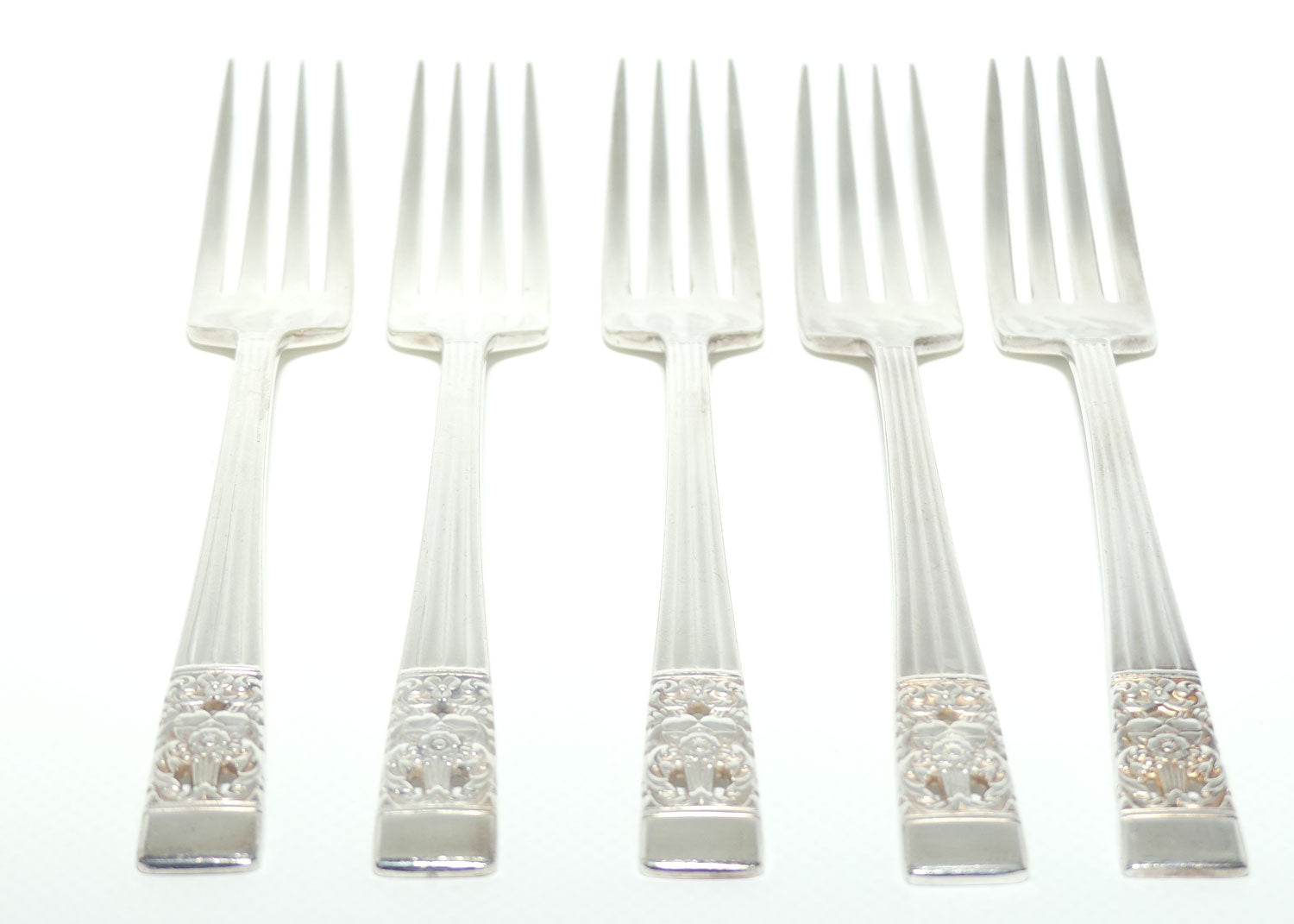 Oneida Community Plate set of 5 forks | HAMPTON COURT pattern | 18cm long