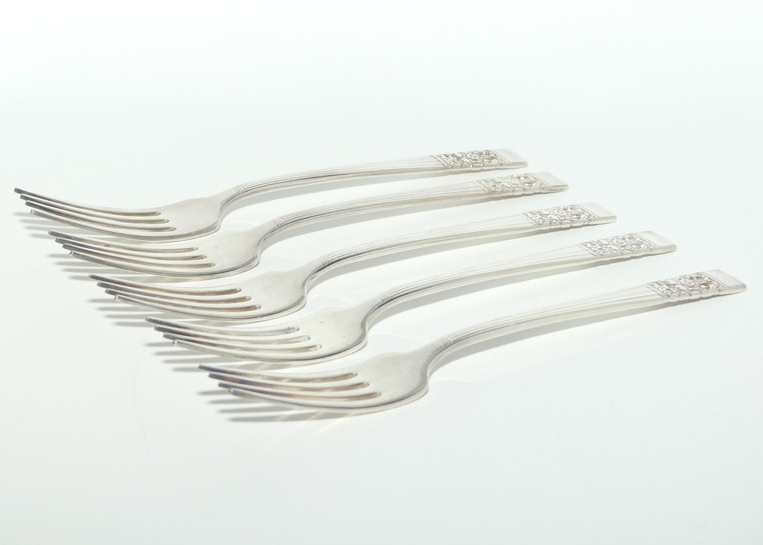 Oneida Community Plate set of 5 forks | HAMPTON COURT pattern | 18cm long