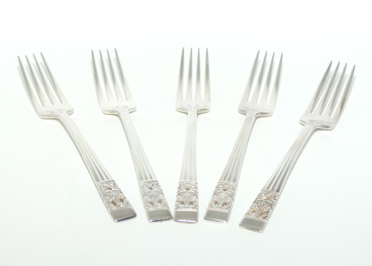 Oneida Community Plate set of 5 forks | HAMPTON COURT pattern | 18cm long