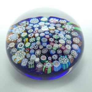 John Deacons Scotland Complex Closepack Millefiori Magnum paperweight | Blue