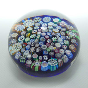 John Deacons Scotland Complex Closepack Millefiori Magnum paperweight | Blue