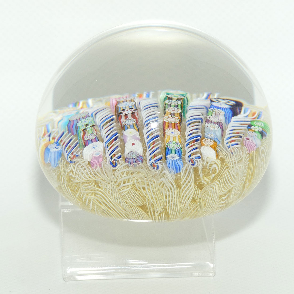 John Deacons Scotland Complex Linear Magnum Cream paperweight