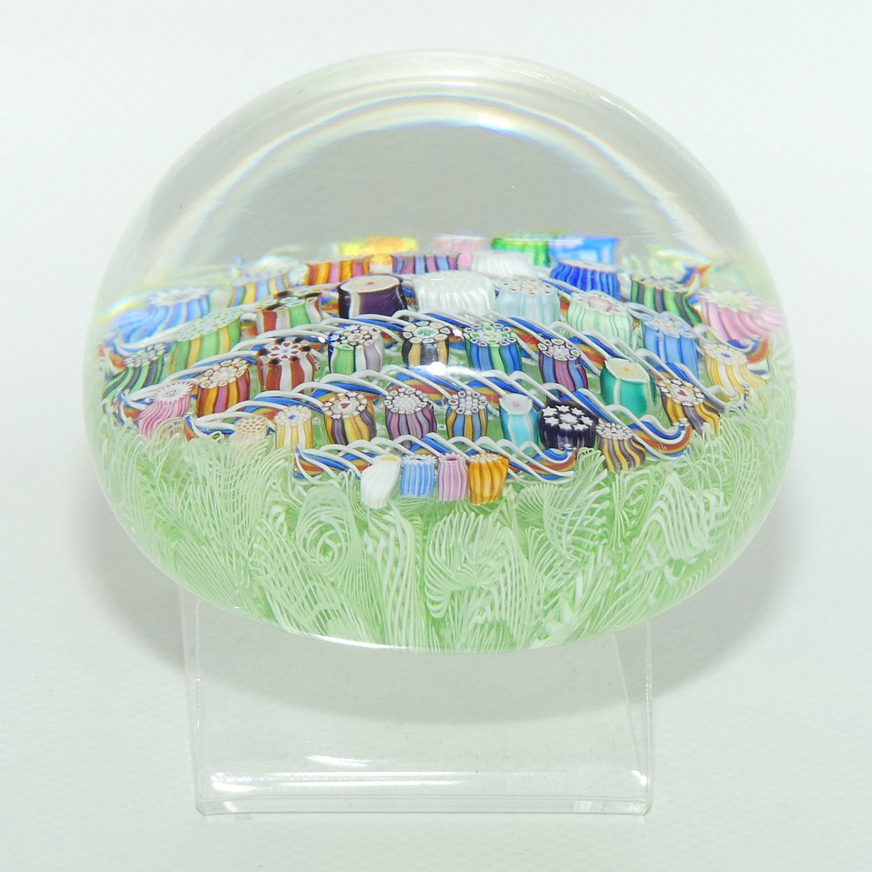 John Deacons Scotland Complex Linear Magnum Lime paperweight