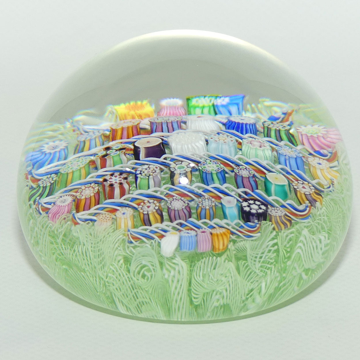 John Deacons Scotland Complex Linear Magnum Lime paperweight