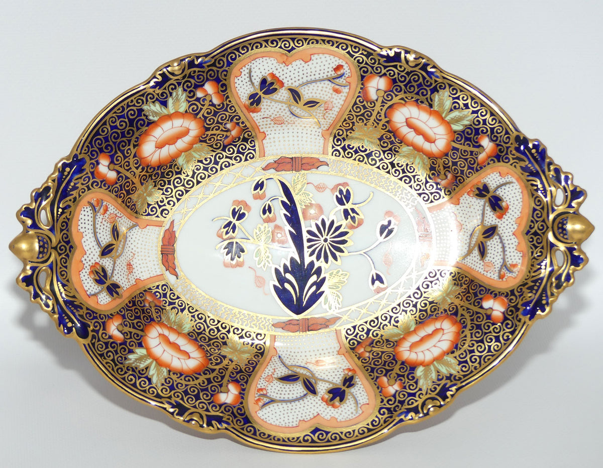 Royal Crown Derby Imari footed oval comport | Pattern 8735