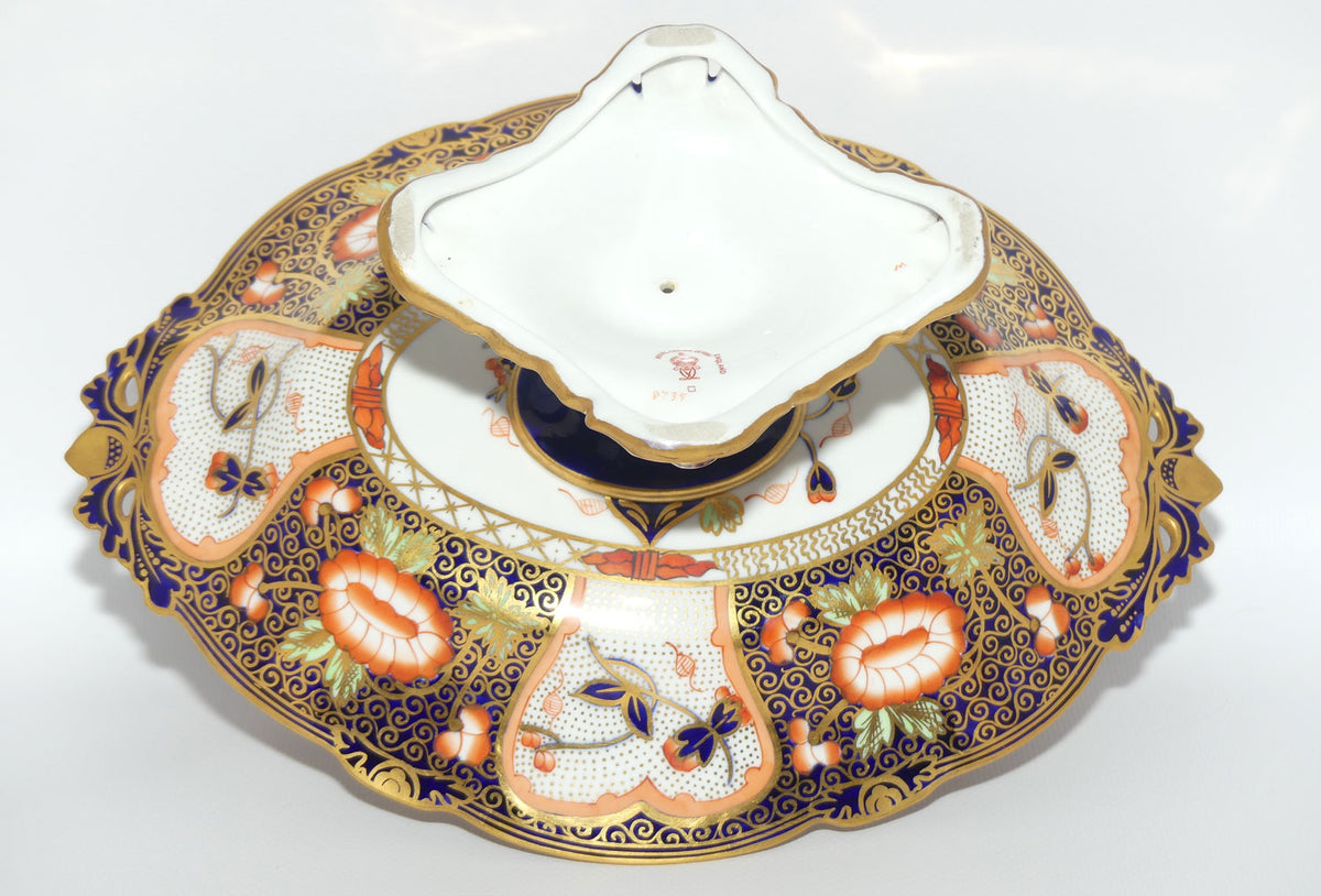 Royal Crown Derby Imari footed oval comport | Pattern 8735
