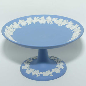 Wedgwood Jasper White on Pale Blue comport | Grape and Vine