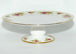 Royal Albert Bone China Old Country Roses cake stand and cake slice | 30.5cm | © 1962 Royal Albert Ltd backstamp | Asian | boxed