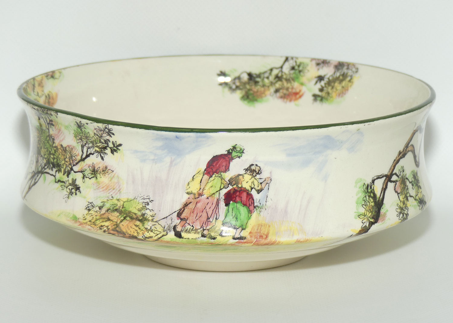 Royal Doulton Gleaners and Gypsies concave sided round bowl D4983