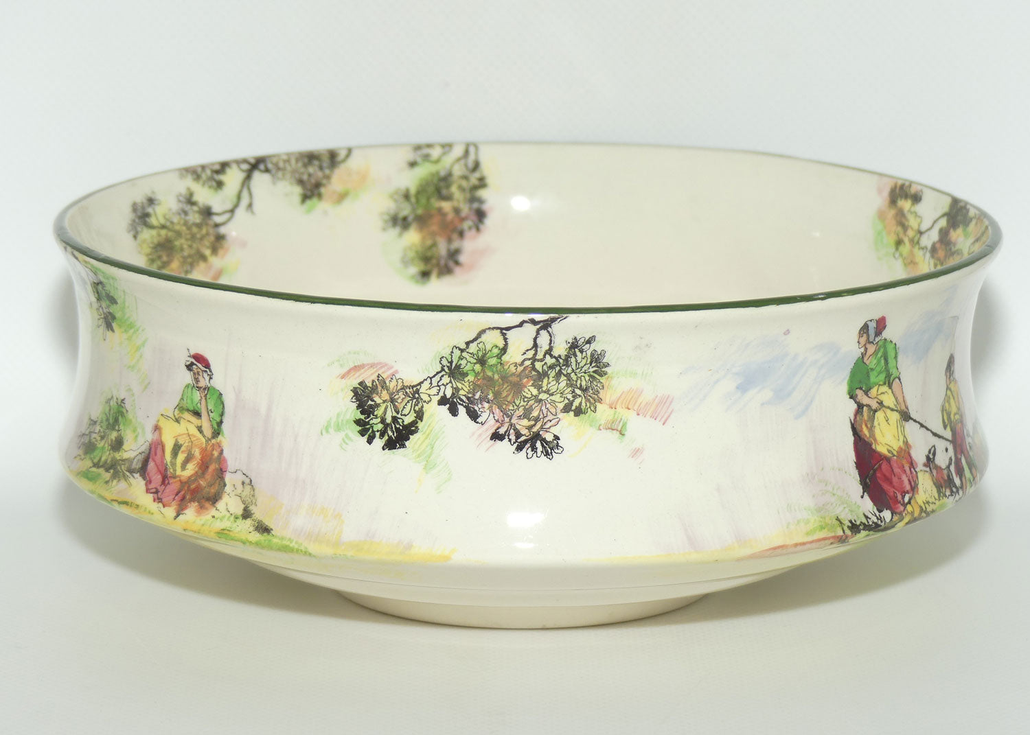 Royal Doulton Gleaners and Gypsies concave sided round bowl D4983