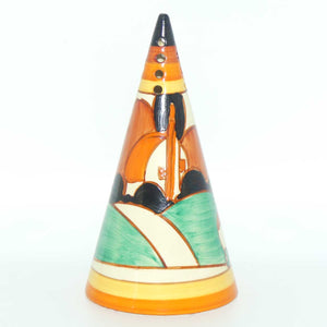 Clarice Cliff Fantasque Farmhouse conical sugar shaker