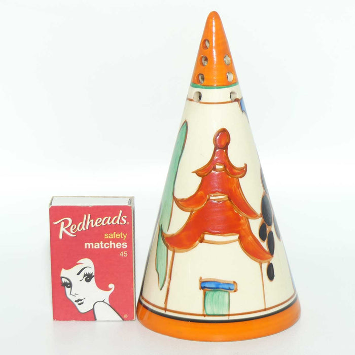 Clarice Cliff Bizarre Kew conical sugar shaker