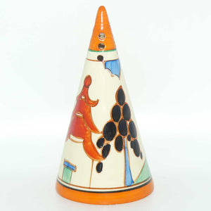 Clarice Cliff Bizarre Kew conical sugar shaker