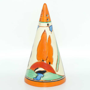 Clarice Cliff Bizarre Kew conical sugar shaker