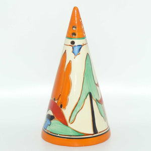 Clarice Cliff Bizarre Kew conical sugar shaker