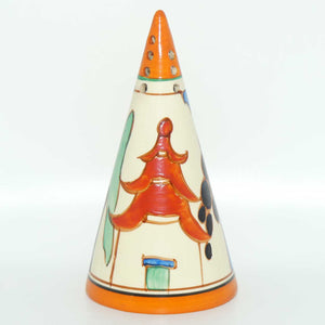 Clarice Cliff Bizarre Kew conical sugar shaker