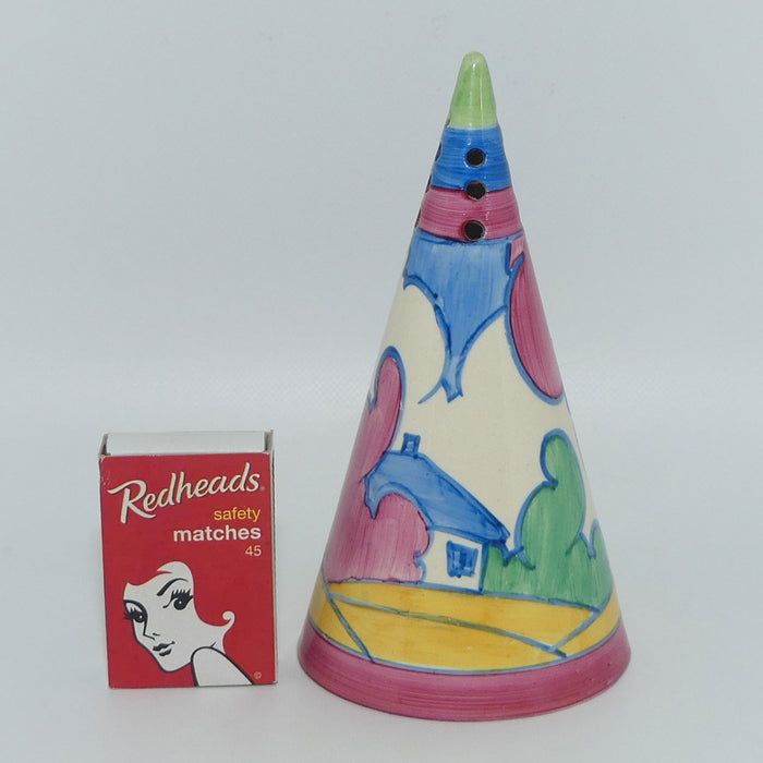 Clarice Cliff Fantasque Pastel Autumn conical sugar shaker | Full Pattern