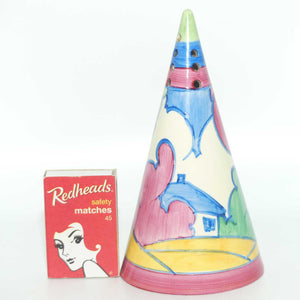 Clarice Cliff Fantasque Pastel Autumn conical sugar shaker | Full Pattern