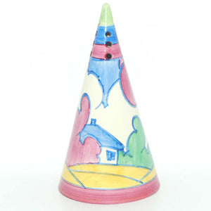 Clarice Cliff Fantasque Pastel Autumn conical sugar shaker | Full Pattern