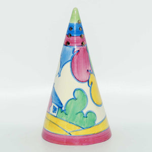 Clarice Cliff Fantasque Pastel Autumn conical sugar shaker | Full Pattern