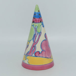 Clarice Cliff Fantasque Pastel Autumn conical sugar shaker | Full Pattern