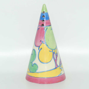 Clarice Cliff Fantasque Pastel Autumn conical sugar shaker | Full Pattern