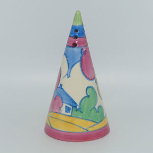 Clarice Cliff Fantasque Pastel Autumn conical sugar shaker | Full Pattern