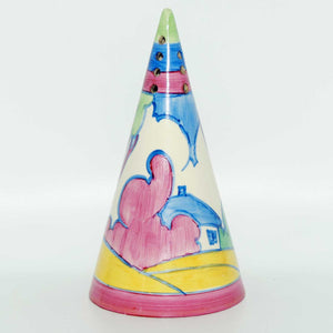 Clarice Cliff Fantasque Pastel Autumn conical sugar shaker | Full Pattern