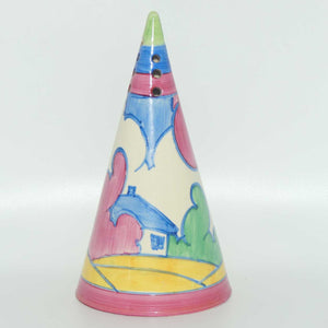 Clarice Cliff Fantasque Pastel Autumn conical sugar shaker | Full Pattern