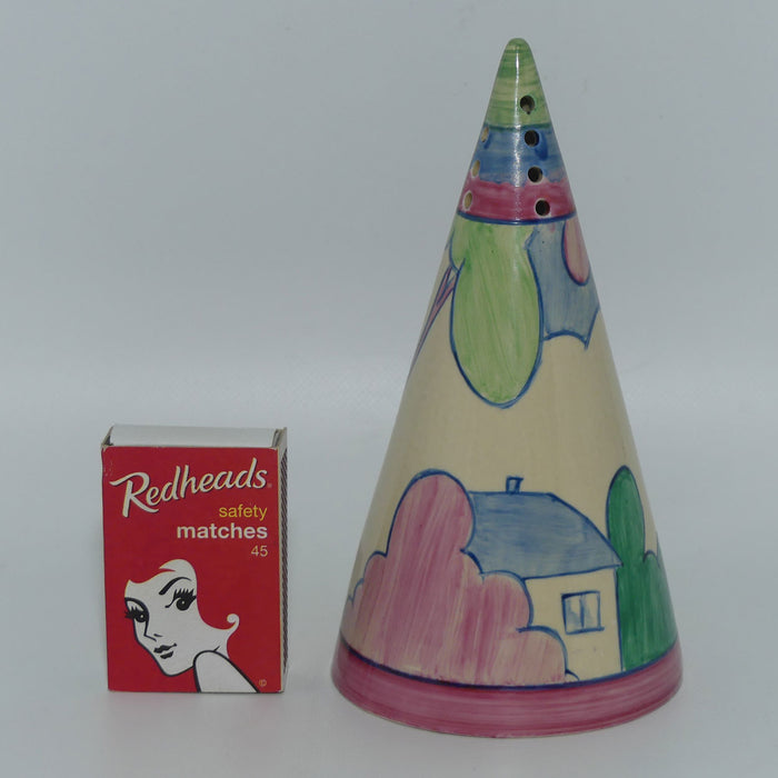 Clarice Cliff Bizarre Pastel Autumn conical sugar shaker | Partial Pattern