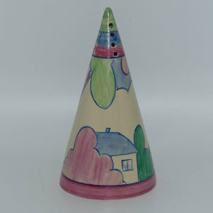 Clarice Cliff Bizarre Pastel Autumn conical sugar shaker | Partial Pattern