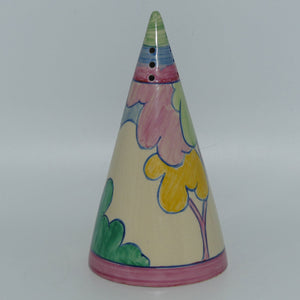 Clarice Cliff Bizarre Pastel Autumn conical sugar shaker | Partial Pattern