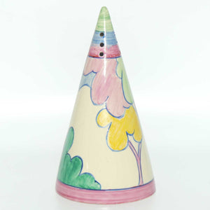 Clarice Cliff Bizarre Pastel Autumn conical sugar shaker | Partial Pattern