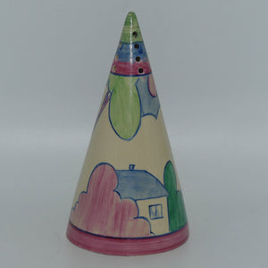 Clarice Cliff Bizarre Pastel Autumn conical sugar shaker | Partial Pattern