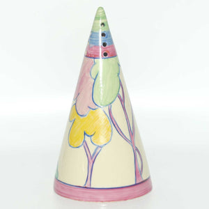 Clarice Cliff Bizarre Pastel Autumn conical sugar shaker | Partial Pattern